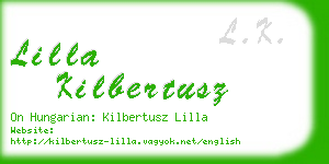 lilla kilbertusz business card